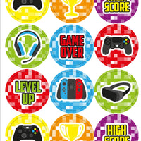 12 Large Gamer Sticker Sheets - Anilas UK