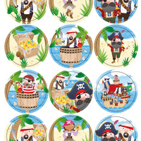 12 Large Pirate Sticker Sheets - Anilas UK