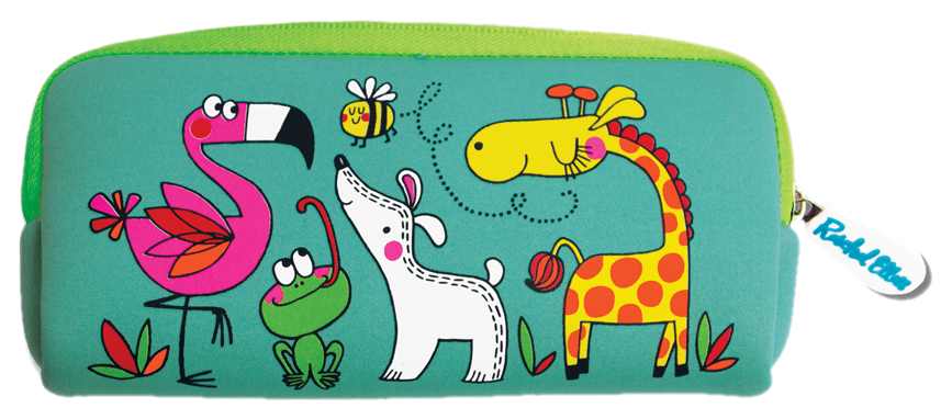 Animals Neoprene Pencil Case by Rachel Ellen Designs - Anilas UK