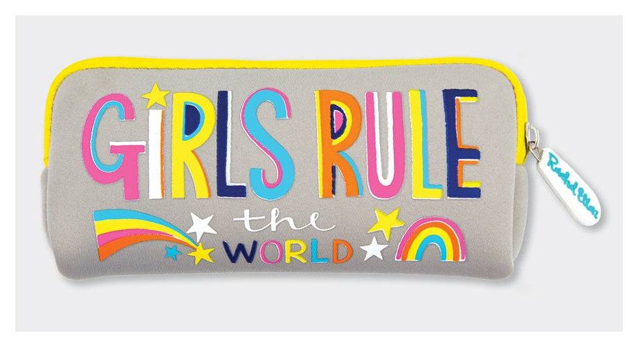 Girls Rule Neoprene Pencil Case by Rachel Ellen Designs - Anilas UK