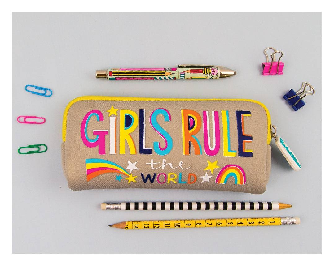 Girls Rule Neoprene Pencil Case by Rachel Ellen Designs - Anilas UK
