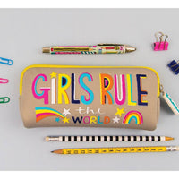 Girls Rule Neoprene Pencil Case by Rachel Ellen Designs - Anilas UK