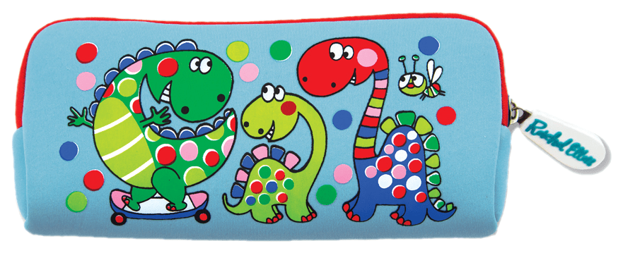 Dinosaurs Neoprene Pencil Case by Rachel Ellen Designs - Anilas UK
