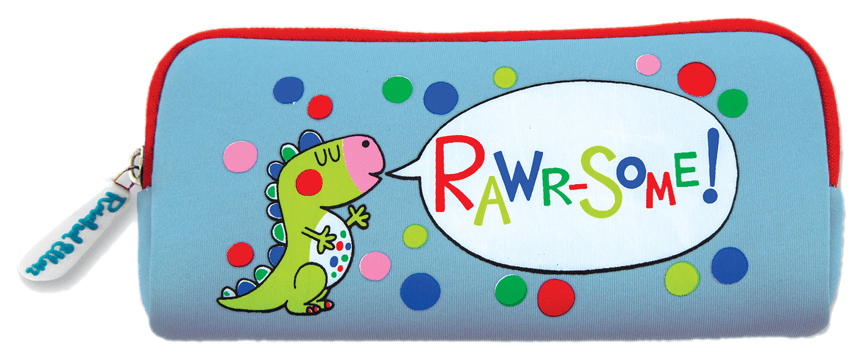 Dinosaurs Neoprene Pencil Case by Rachel Ellen Designs - Anilas UK