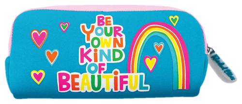 Be Your Own Kind Of Beautiful Neoprene Pencil Case by Rachel Ellen Designs - Anilas UK