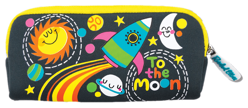 To the Moon Neoprene Pencil Case by Rachel Ellen Designs - Anilas UK