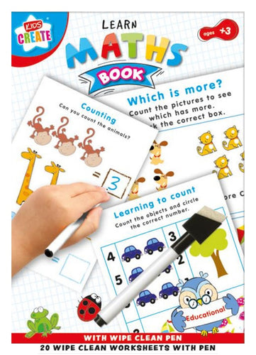 Learn Maths Book (with Wipe Clean Pen) - Anilas UK