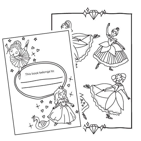 My Pretty Princess and Ballerina Colouring Book - Anilas UK