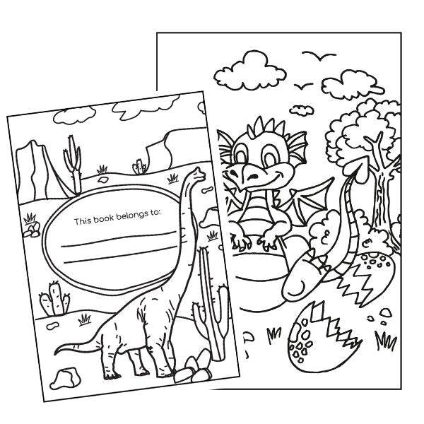 My Wild Dragon and Dinosaur Colouring Book - Anilas UK