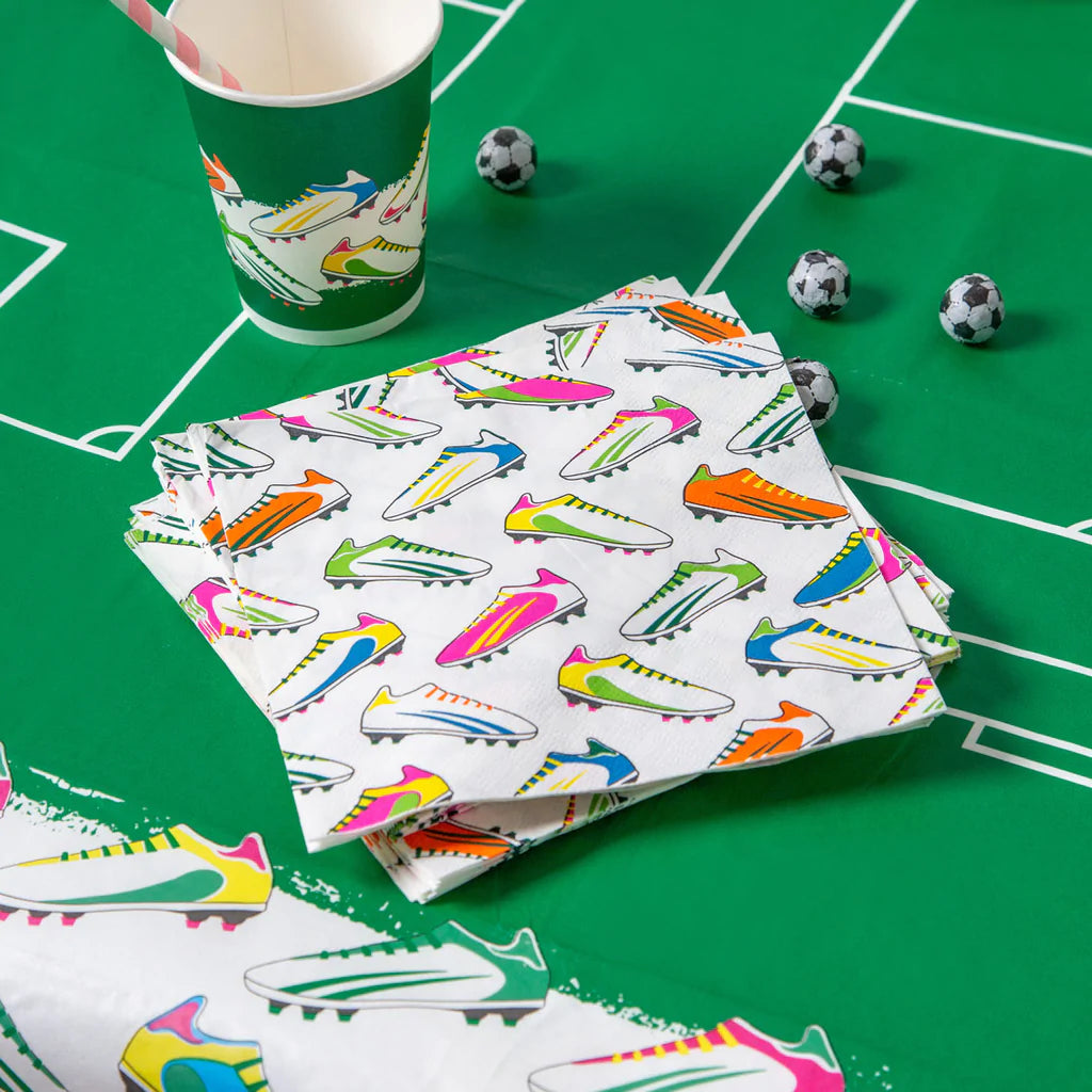Pack of 20 Recyclable Football Napkins - Anilas UK