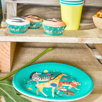 Pack of 8 Jungle Party Paper Plates - Anilas UK