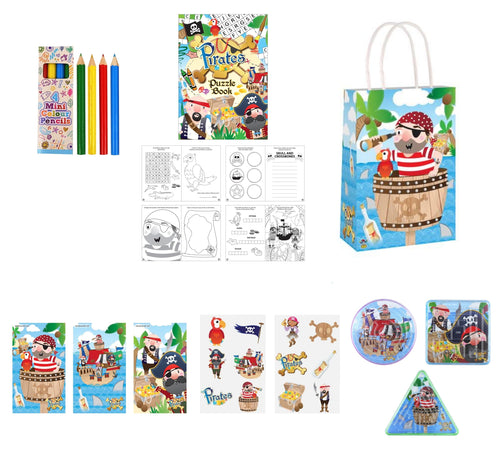 Pirate themed 12 Party Bags with Fillers - Anilas UK