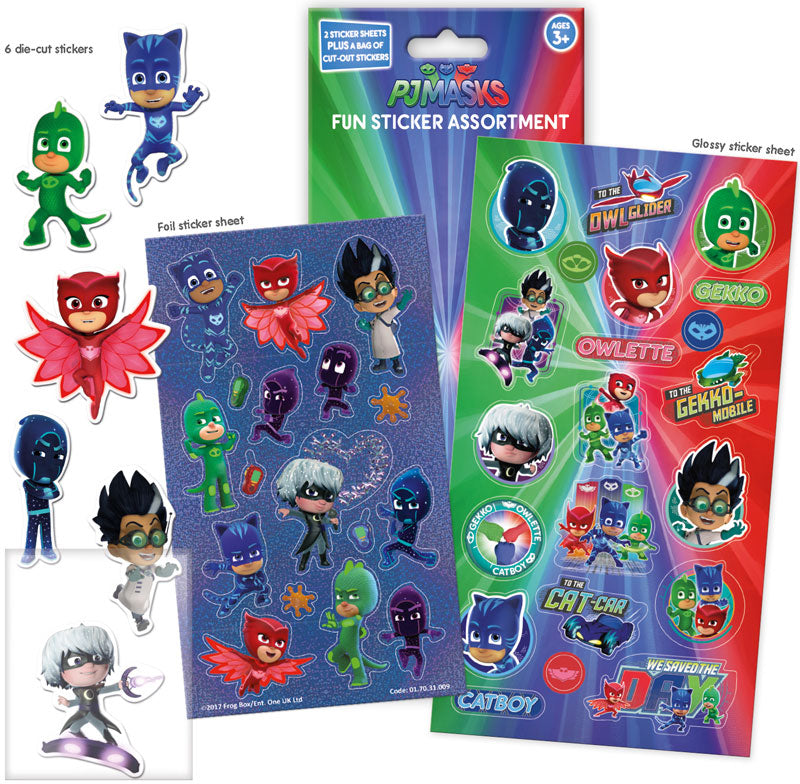 PJ MASKS Sticker Assortment - Anilas UK