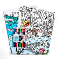 
              Eat Sleep Doodle's Pond Life Colour in Tablecloth - Anilas UK
            