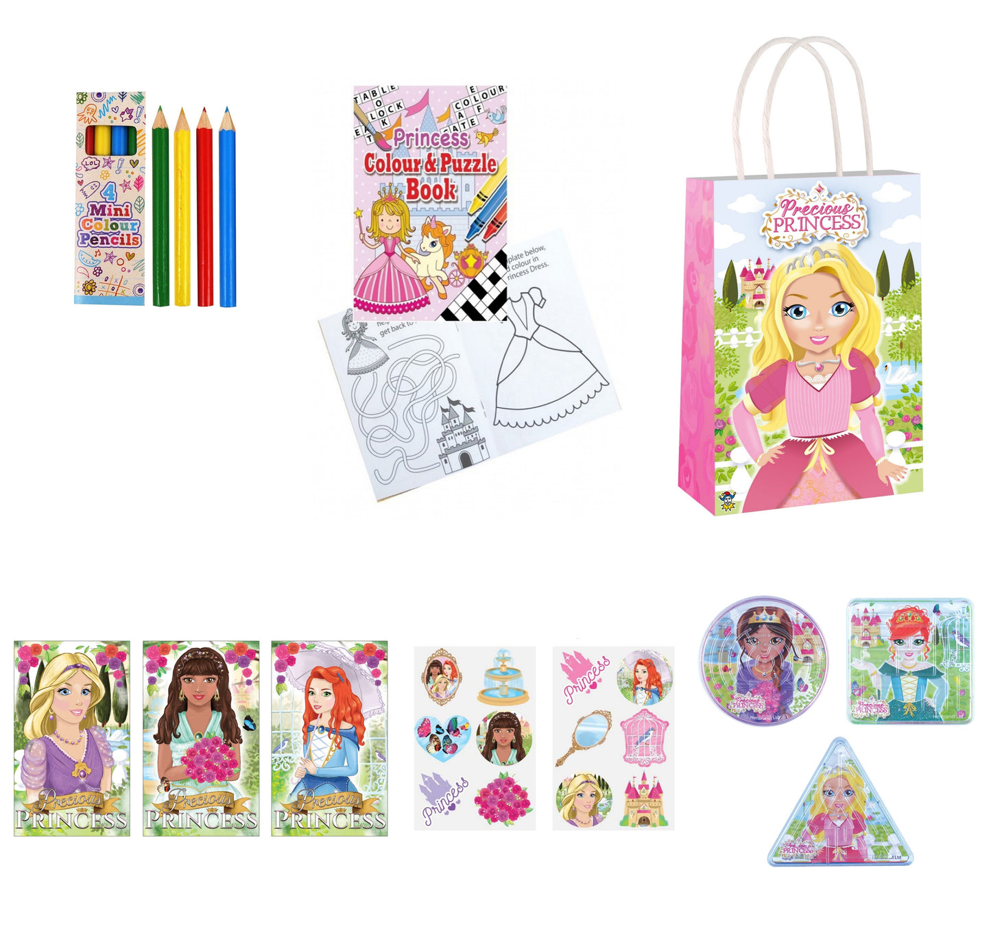 Single Princess themed Party Bag with Fillers - Anilas UK