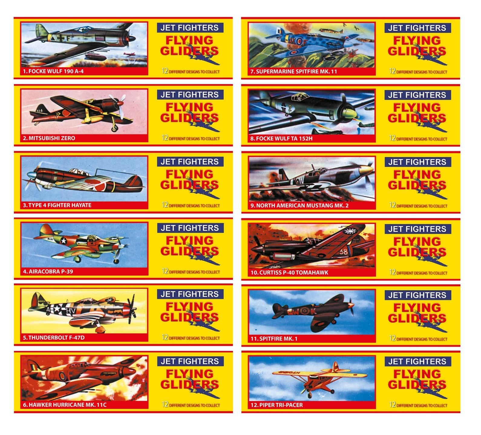 12 Jet Fighter Plane Gliders - Anilas UK