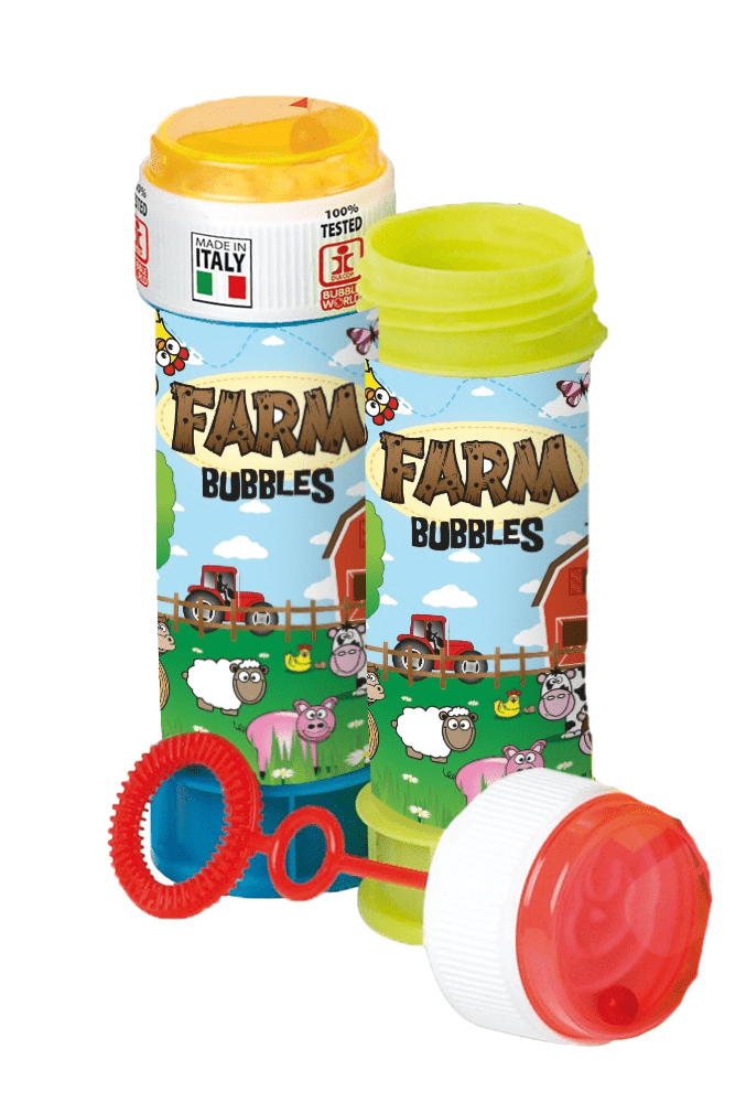 12 Farm Animals Bubble Tubs with Wand - Anilas UK