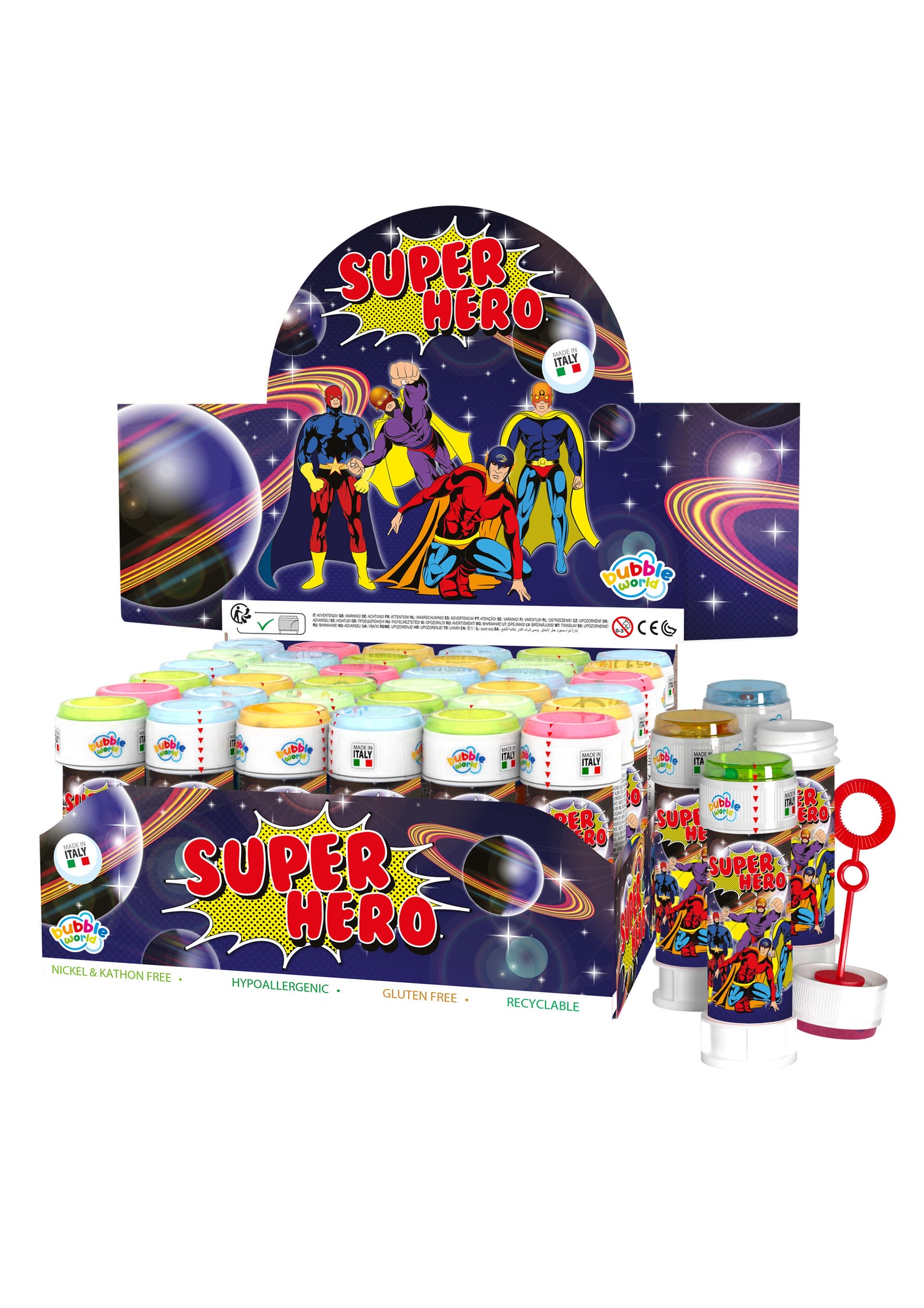 Superhero Bubble Tub with Wand - Anilas UK