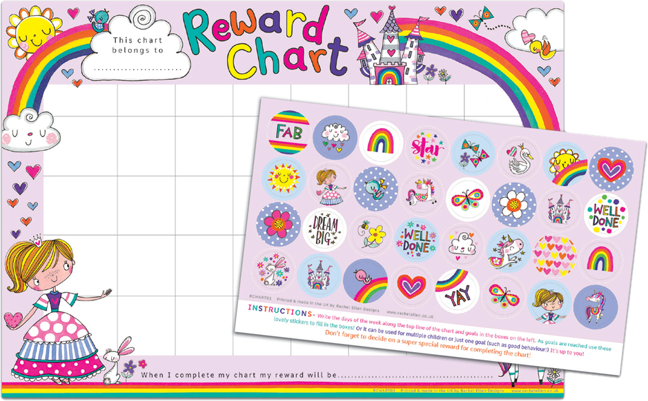Princess Unicorn Reward Chart by Rachel Ellen Designs - Anilas UK