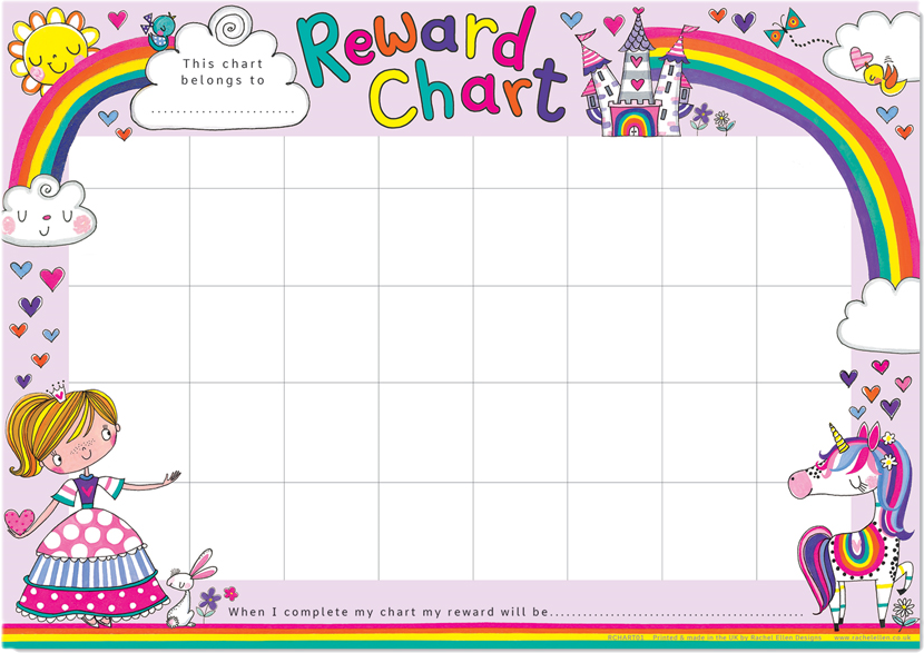 Princess Unicorn Reward Chart by Rachel Ellen Designs - Anilas UK