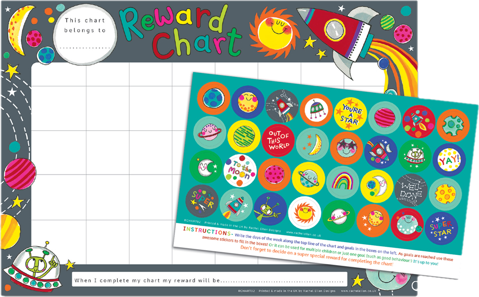 To the Moon Reward Chart by Rachel Ellen Designs - Anilas UK