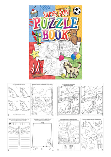 12 Mini Super Fun Colouring Puzzle Books - Anilas UK