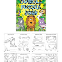 12 Mini Jungle Colouring Puzzle Books - Anilas UK