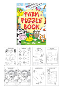 12 Mini Farm Colouring Puzzle Books - Anilas UK