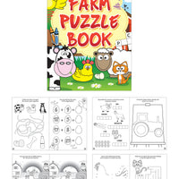 12 Mini Farm Colouring Puzzle Books - Anilas UK