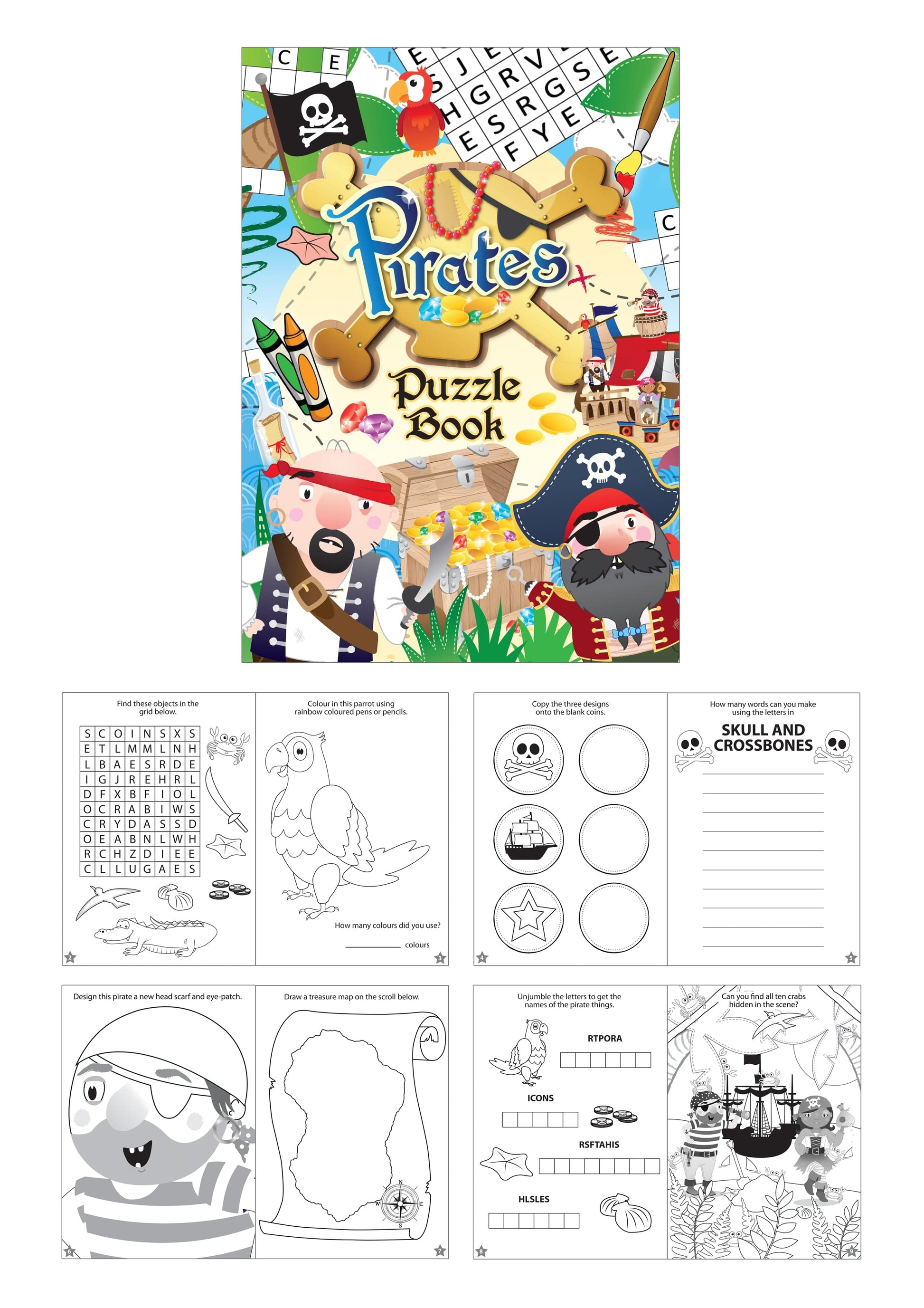 Pirate themed 12 Party Bags with Fillers - Anilas UK