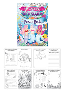 12 Mini Mermaid Colouring Puzzle Books - Anilas UK
