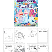 12 Mini Mermaid Colouring Puzzle Books - Anilas UK