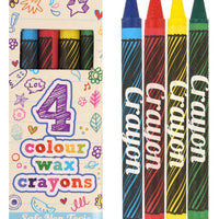 Set of 4 Assorted Mini Wax Crayons - Anilas UK