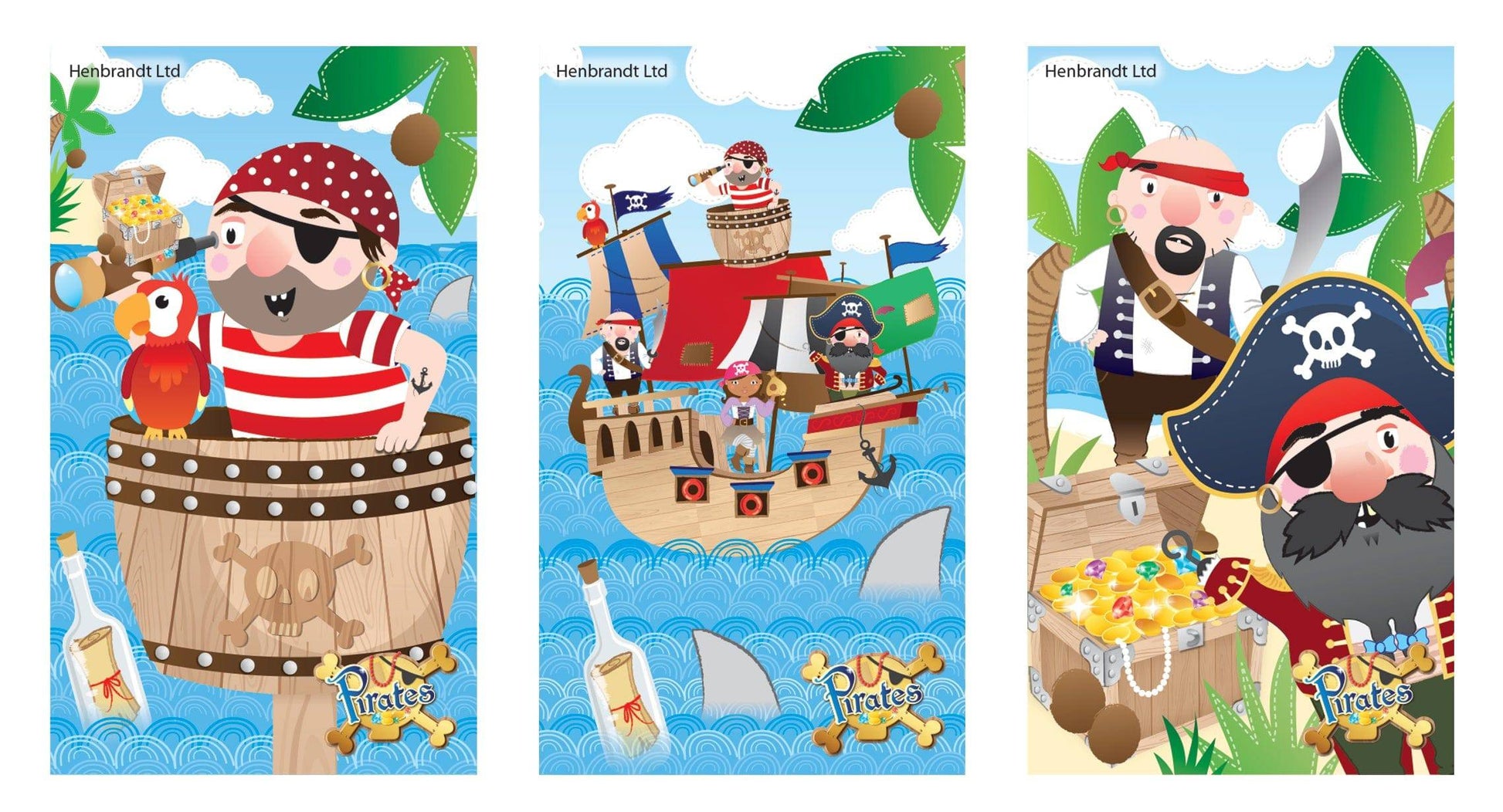 Pirate themed 12 Party Bags with Fillers - Anilas UK