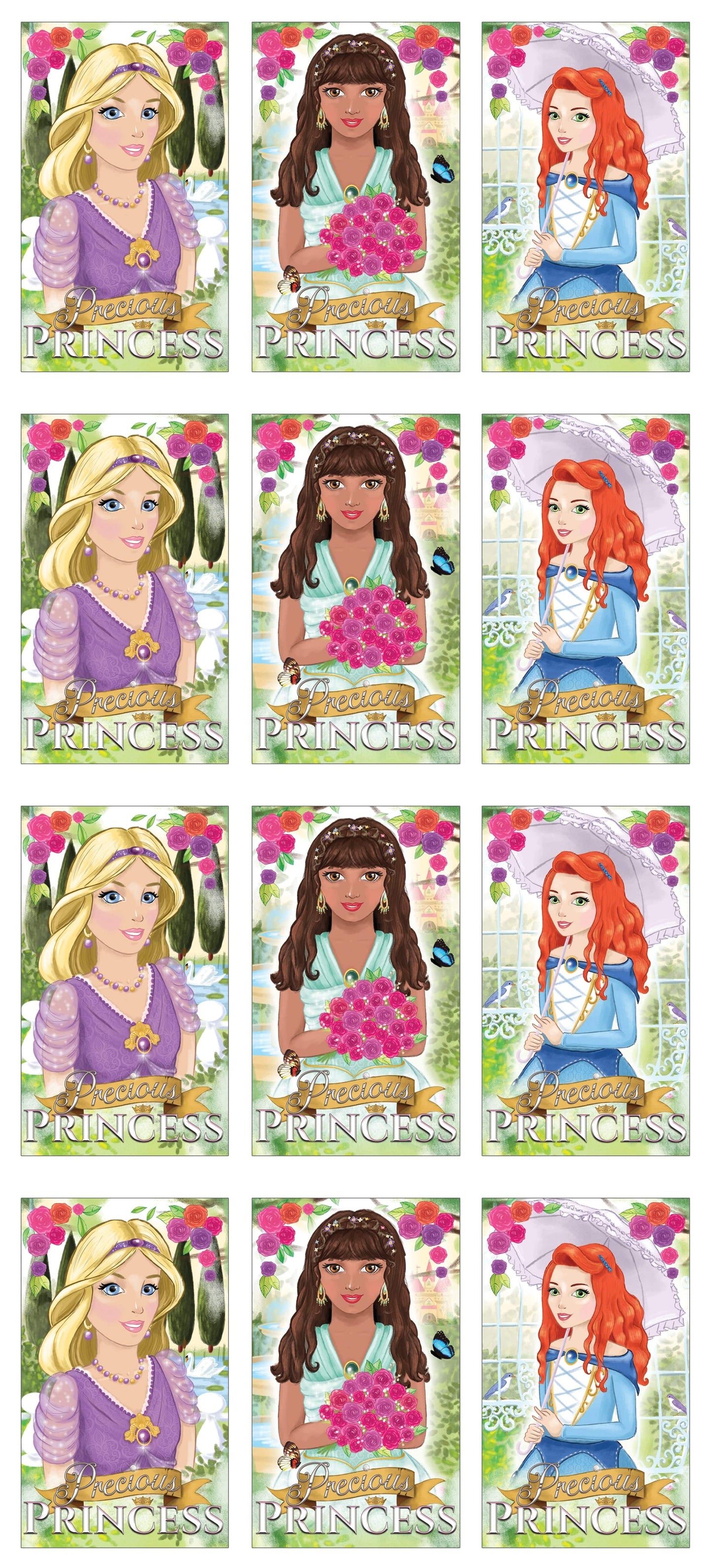 12 Mini Princess Notebooks - Anilas UK