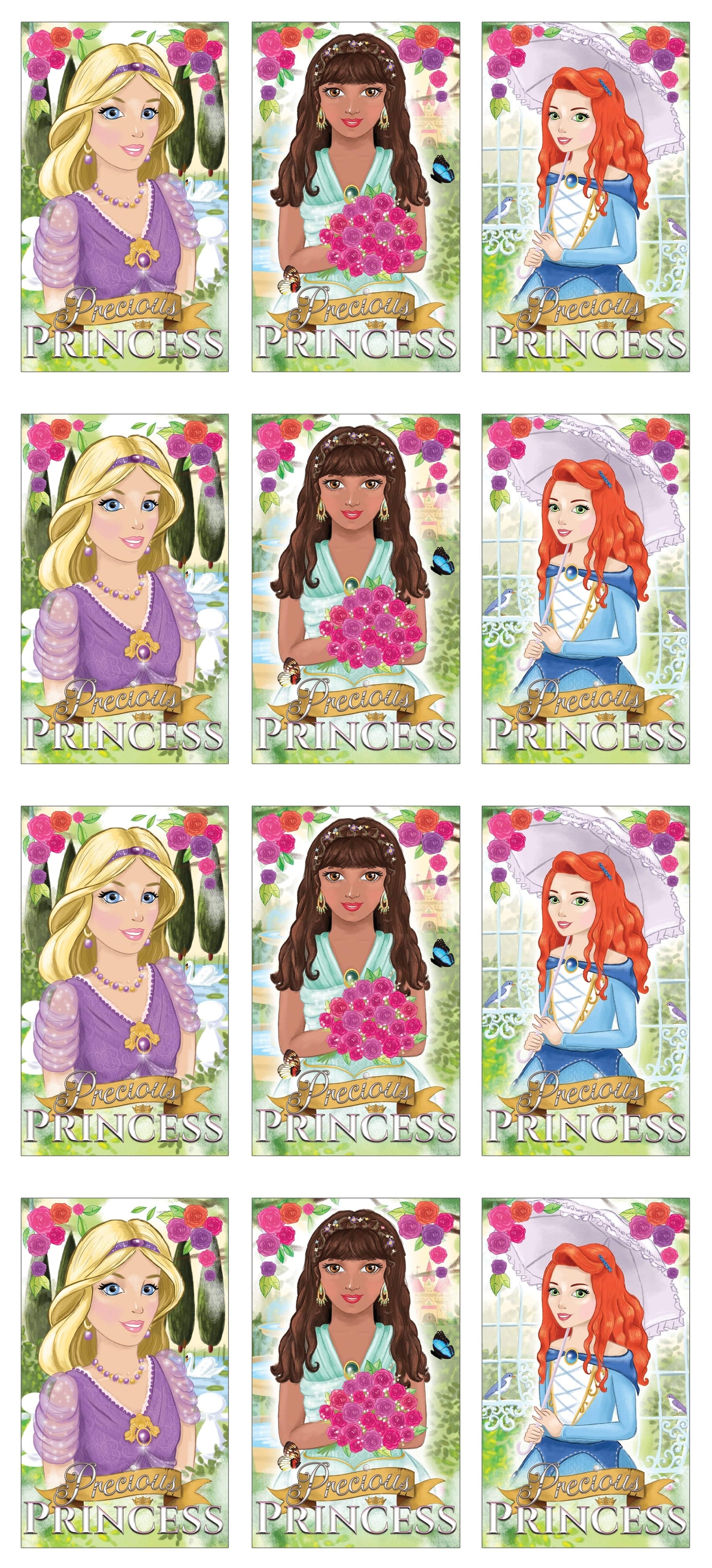 12 Mini Princess Notebooks - Anilas UK