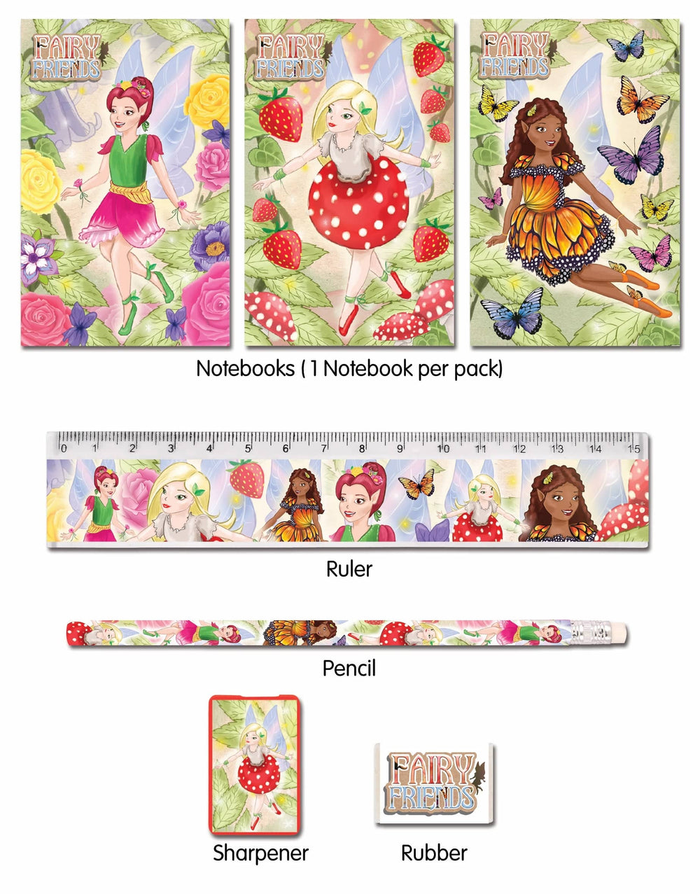 Fairies Five Piece Stationery Set - Anilas UK