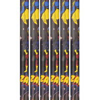 Set of 6 Superhero Pencils with Eraser Top Rubber - Anilas UK