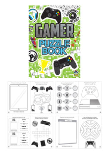 12 Mini Gamer Colouring Puzzle Books - Anilas UK