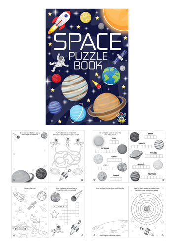 12 Mini Space Colouring Puzzle Books - Anilas UK