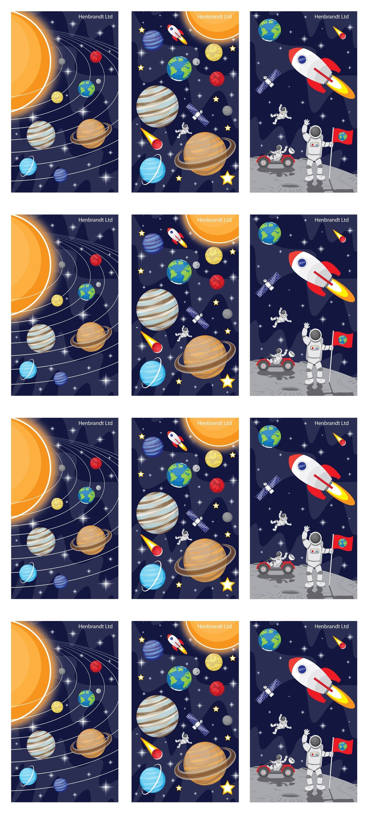 12 Mini Space Notebooks - Anilas UK
