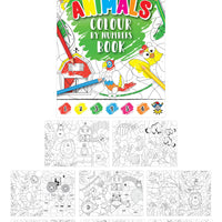12 Mini Animals Colour By Numbers Books - Anilas UK