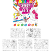 12 Mini Girls Fantasy Colour By Numbers Books - Anilas UK