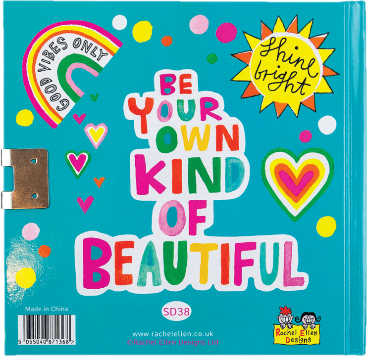 Positive Vibes Secret Diary by Rachel Ellen Designs - Anilas UK
