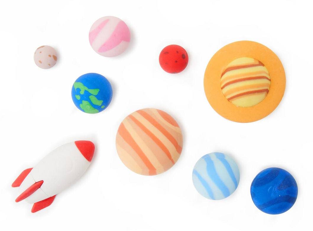 Set of 9 Solar System Erasers - Anilas UK