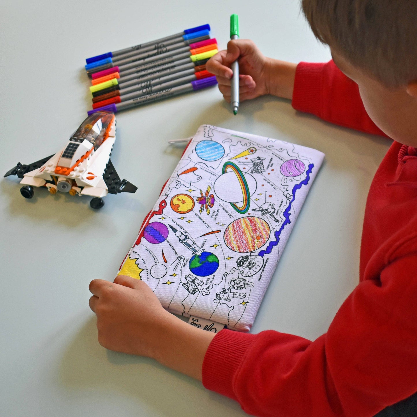 Eat Sleep Doodle's Space Explorer Colour In Pencil Case - Anilas UK