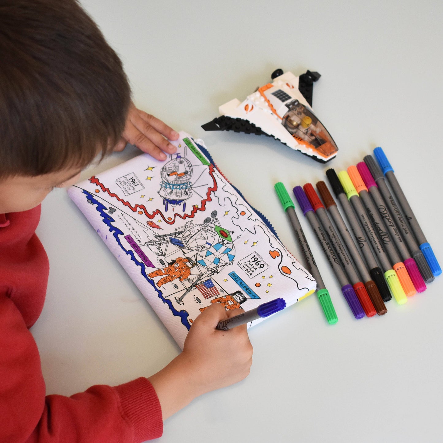Eat Sleep Doodle's Space Explorer Colour In Pencil Case - Anilas UK