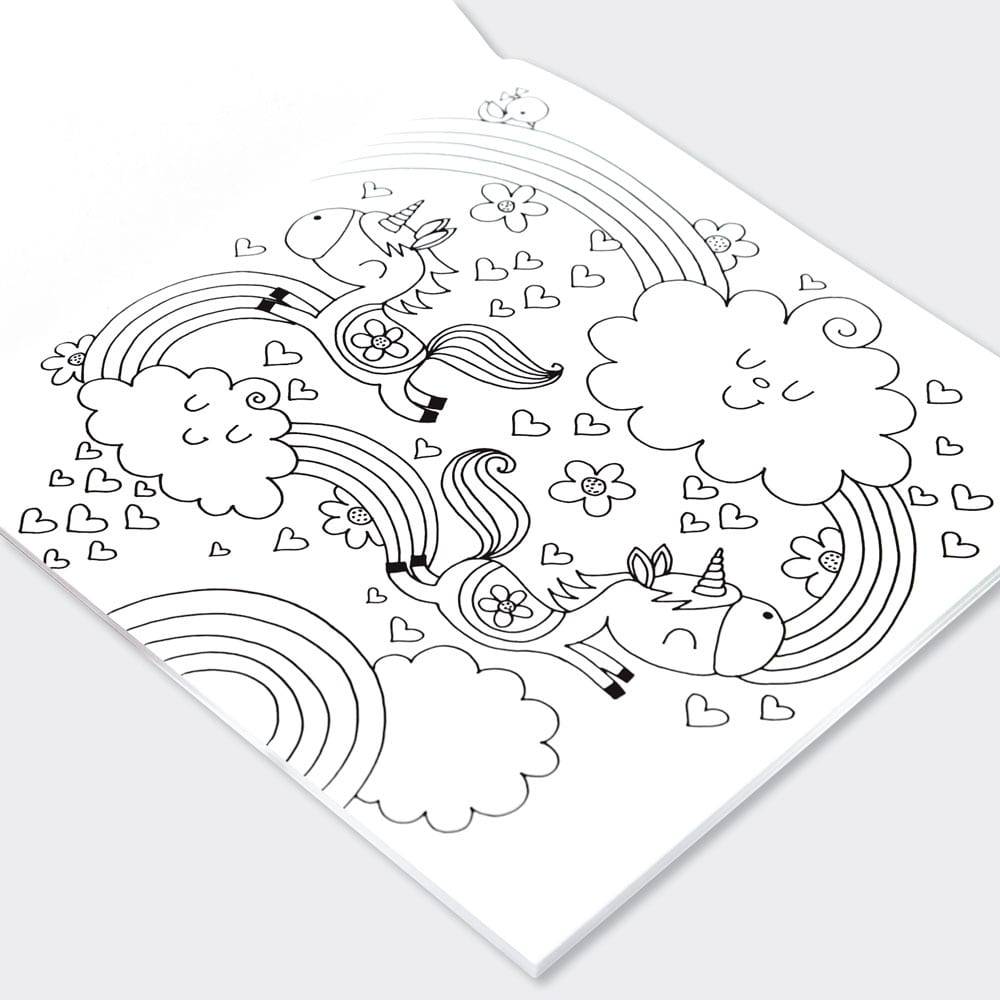 Unicorns & Rainbow Colouring Book by Rachel Ellen Designs - Anilas UK