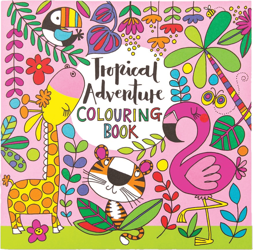 Tropical Adventure Colouring Book by Rachel Ellen Designs - Anilas UK