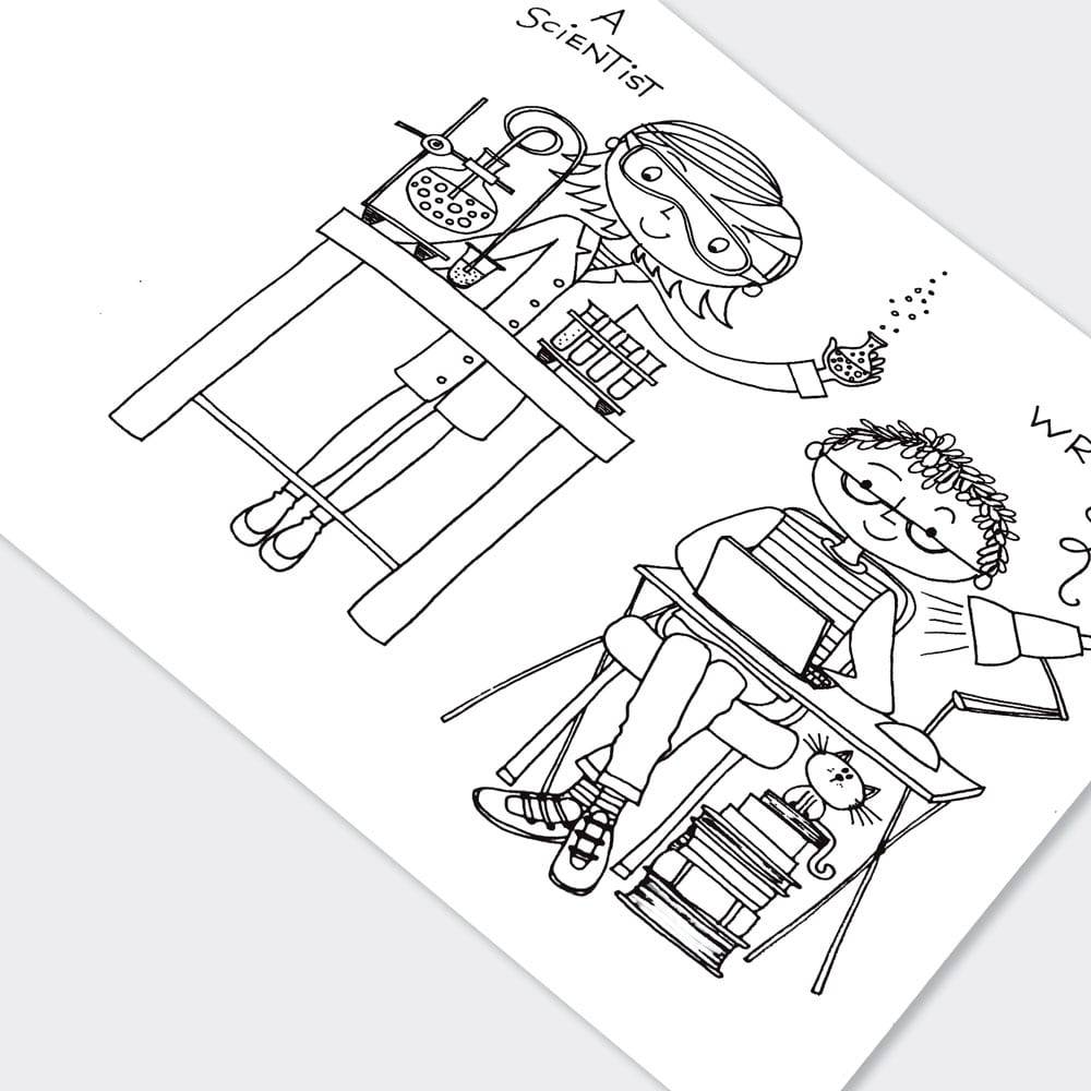 When I Grow Up, I Want To Be... Colouring Book by Rachel Ellen Designs - Anilas UK